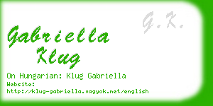 gabriella klug business card